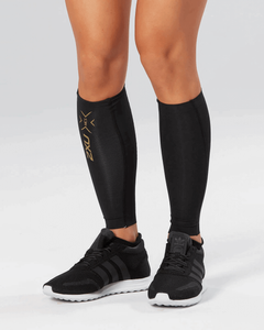 Elite MCS Comp Calf Guards BLK/GLD U