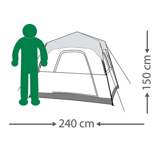 אוהל בין רגע גו נייצ'ר Rapid Cabin 4 UPF50 אנשים GO NATURE