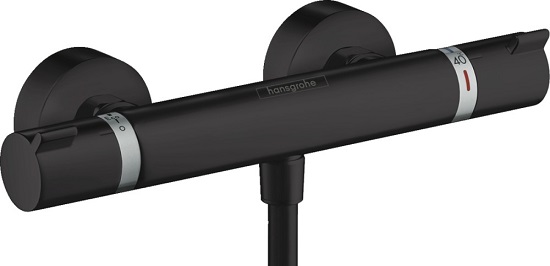 HANSGROHE סוללה תרמסטטית מדגם Ecostat Comfort בגימור שחור מט 13116670