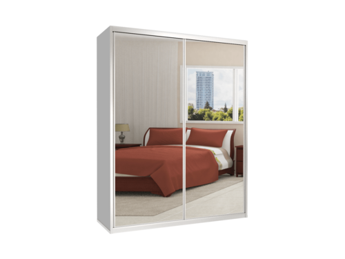 ארון הזזה 2 דלתות דגם 180/2 MA205 דלתות מראה - גובה 205 ס