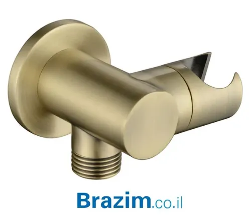 נקודת מים עם מתלה עגולה ורד 0074 בגימור זהב מט מבית ורד Vered.