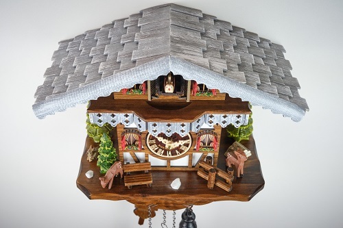 שעון קוקיה גג אפור