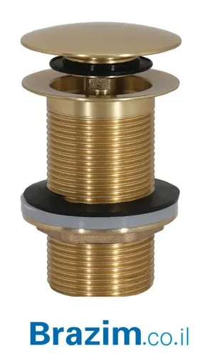 ונטיל לחיצה לכיור מונח מבית ורד Vered דגם 1064 בגימור זהב מט.