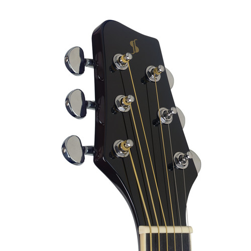 גיטרה אקוסטית מוגברת Stagg SA35 בצבע שחור