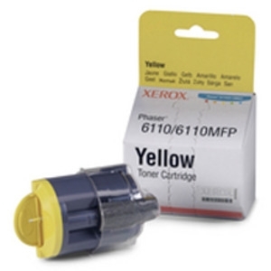 טונר לייזר מקורי צהוב 1,000 עמ' ב-5% כיסוי Xerox Phaser 6110/6110MFP/6110N 106R01204 