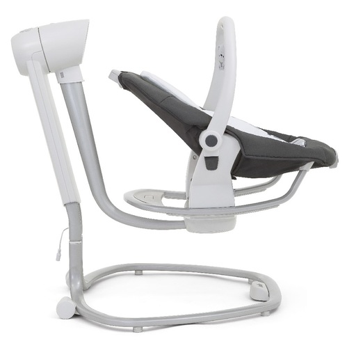 נדנדה חשמלית וטרמפולינה לתינוק סרינה 2 ב 1 - אפור כהה Logan