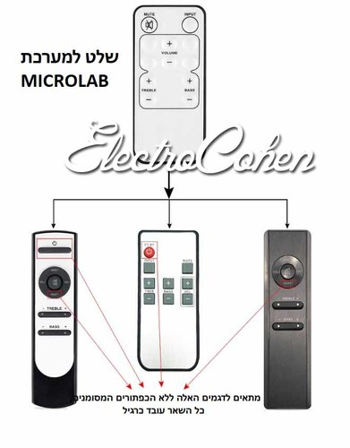 שלט תואם למערכת מיקרו לאב Microlab R7121 solo
