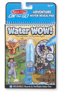 חוברת צביעה רב פעמית טוש מים 4 דפים - הרפתקאות