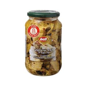 רבעי ארטישוק על הגריל בשמן חמניות בצנצנת bell