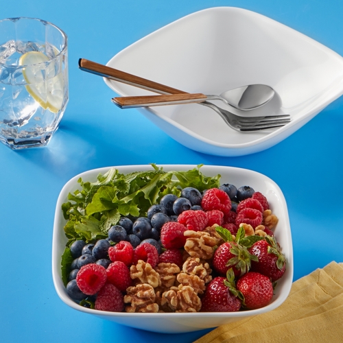 קערת סלט מרובעת לבנה 1 ל' קורנינג | Corning Ware Pure White