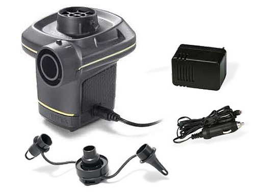 משאבת ניפוח חשמלית דו-כיוונית לבריכות ומתנפחים עם חיבור למצת או לשקע חשמל