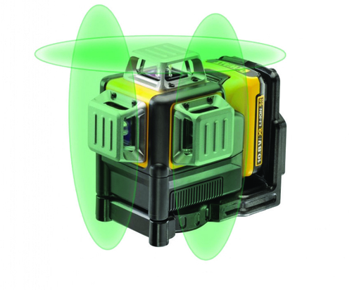 פלס לייזר ירוק 10.8V- 3 קרניים dewalt DCE089D1G