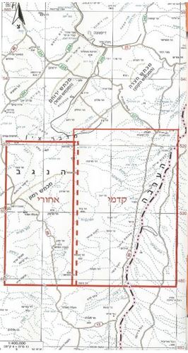 מפת סימון שבילים מנויילנת מס` 17 הערבה התיכונה ומזרח הר הנגב מהדורה מעודכנת