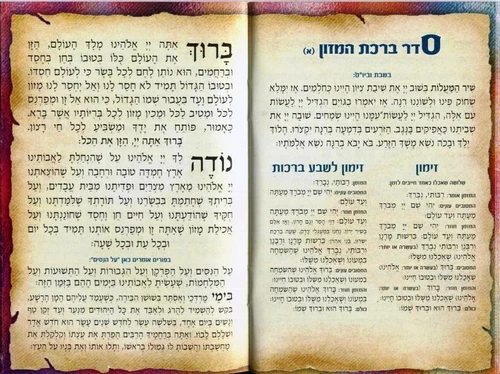 מגילת אסתר עם ברכת המזון -קומיקס- פורמט קטן (S)