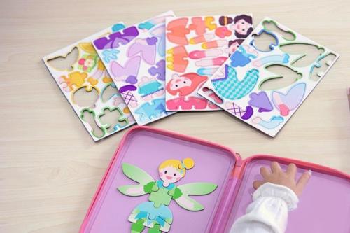 קלמר רב פעמי + ערכת משחק במגנטים עם למעלה מ 50 חלקים - פיות