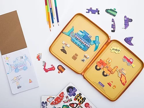 קלמר רב פעמי + ערכת משחק במגנטים עם למעלה מ 50 חלקים - כלי עבודה כבדים