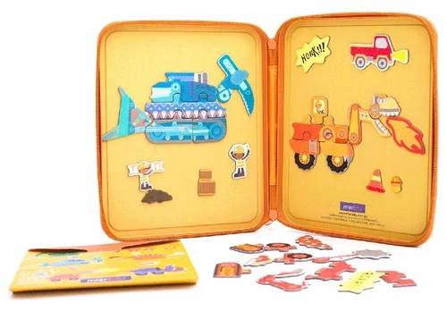 קלמר רב פעמי + ערכת משחק במגנטים עם למעלה מ 50 חלקים - כלי עבודה כבדים