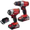 סט אימפקט + מברגה רוטטת 18V + שתי סוללות 1.5AH/4.0AH Einhell