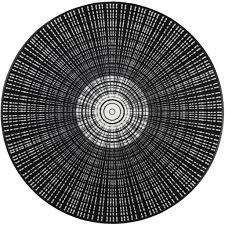 שטיח עגול 145 ס"מ  CASCARA BLACK floor mat