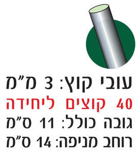 דוקרן W - בסיס פוליקרבונט 4 קוצים מנירוסטה - (מארז של 10 יחידות) גריין פלייס