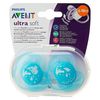 זוג מוצצי Ultra soft אוונט 6-18m -כחול