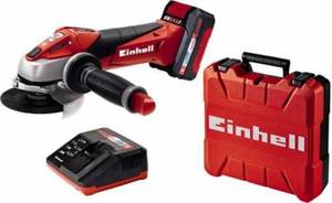 משחזת זווית נטענת "4.5 18V + סוללה 4.0AH Einhell