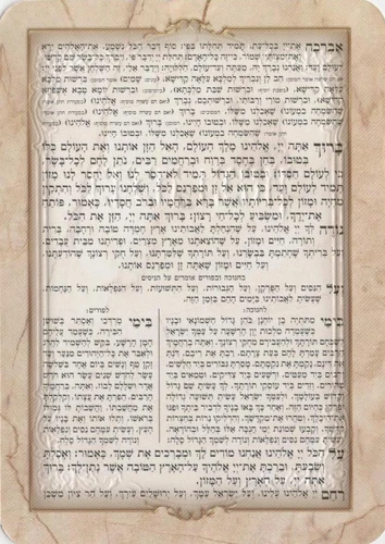 סדר ברכת המזון (M)