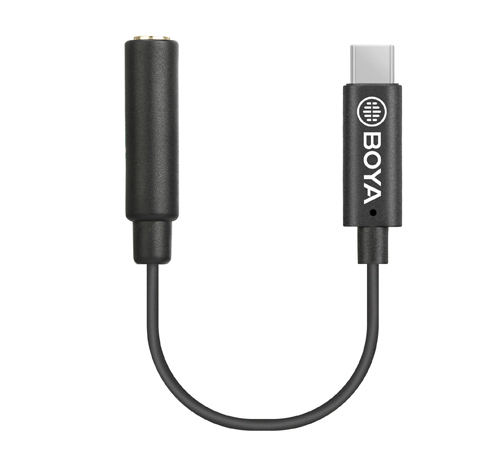 BOYA BY-K4 3.5mm TRS (Female) to Type-C (Male) Audio Adapter