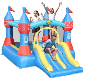 מתקן מתנפח לילדים טירת קפיצות עם מגלשה כפולה 9512