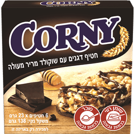 חטיף דגנים שוקולד מריר- קורני (6 יח