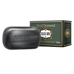 סבון בוץ שחור טבעי מכיל 110 גרם Aroma dead sea