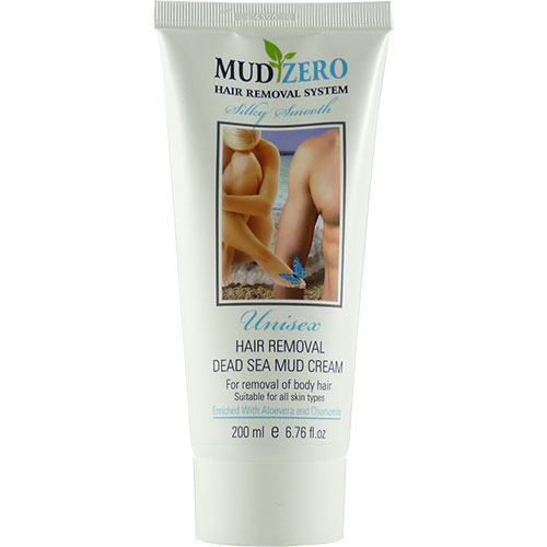 MUDZERO | קרם להסרת שיער לנשים וגברים | מכיל 200 מ"ל | מתאים לכל סוגי העור | ארומה דד סי | Aroma Dead Sea | 