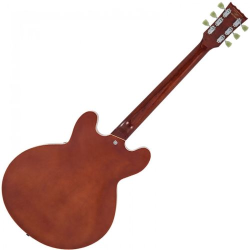 זוית נוספת Vintage VSA500 ReIssued Semi Acoustic Guitar ~ Honeyburst
