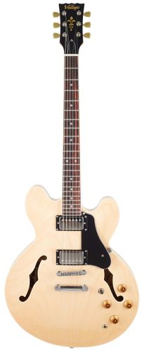 Vintage VSA500 ReIssued Semi Acoustic Guitar ~ Natural Maple