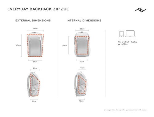  תיק גב Peak Design Everyday Backpack Zip 20L