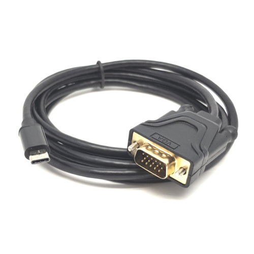כבל מתאם Gold Touch CH-USB3.1-VGA-1.8 USB3.1 Type-C To VGA Cable 1.8m Black
