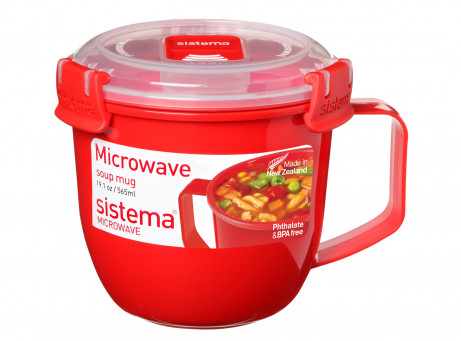 ספל מרק מעוגל אדום 565 מ"ל סיסטמה | SISTEMA
