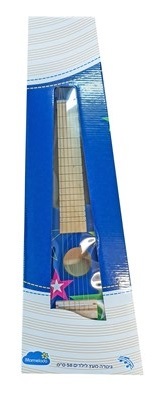 גיטרה קלאסית לילדים מעץ עם מנגנון כיוונון - כחול