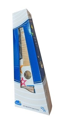 גיטרה קלאסית לילדים מעץ עם מנגנון כיוונון - לבן