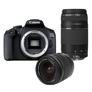 Canon EOS 2000D + 18-55 + 75-300 קרט 
