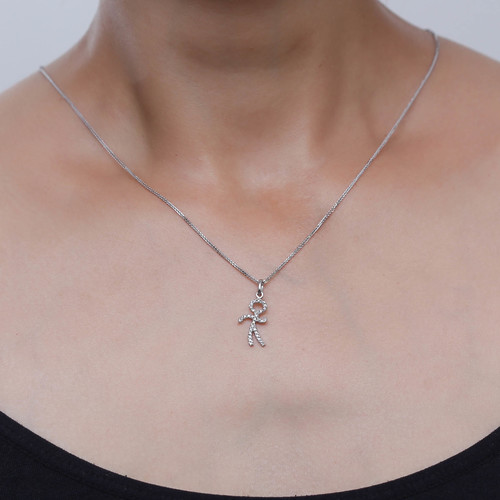 שרשרת ותליון בן/בת יהלומים זהב 14K