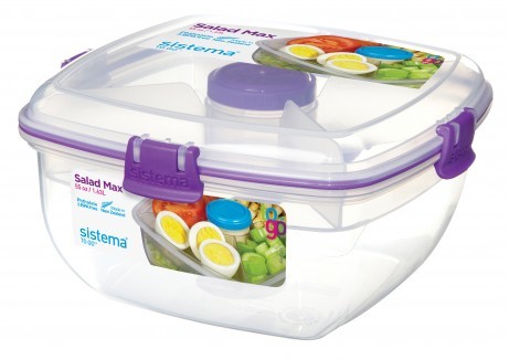 קופסת אחסון לסלט 1.63 ליטר סיסטמה | Sistema SALAD TO GO 