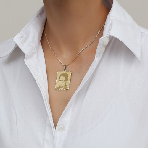 שרשרת ותליון תמונה מזהב 14K