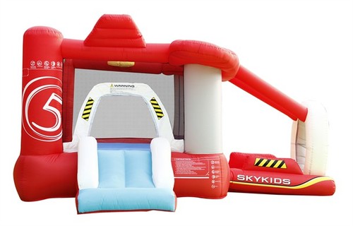 מתקן מתנפח לילדים צורת אווירון HAPPY HOP 9237 SKYKIDS