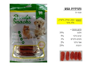 חטיף לכלב פנדה נקניקיות כבש 80 גרם