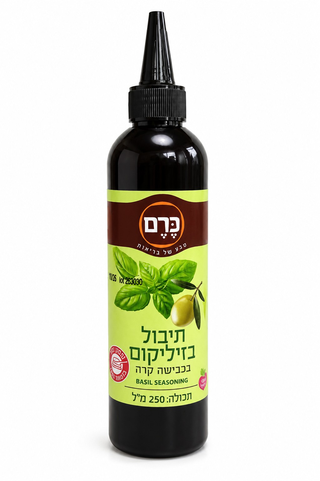 שמן תיבול בזיליקום לחיץ - כרם