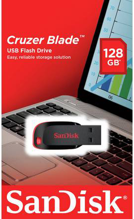זכרון נייד USB ‏ SanDisk Cruzer Blade 128GB