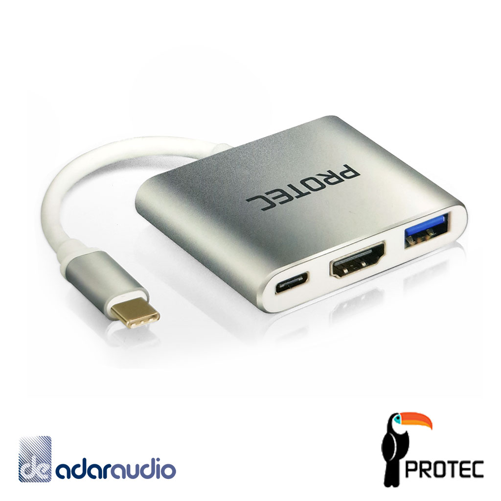 תחנת עגינה/מפצל Protec USB 3.0 x1 + HDMI