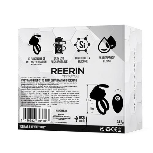 טבעת רטט כפולה נטענת - Reerin הנשלטת באמצעות שלט רחוק