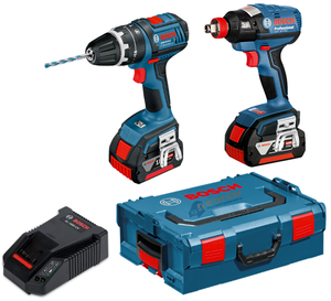 סט 18V אימפקט+מקדחה/מברגה רוטטת סוללות 5AH